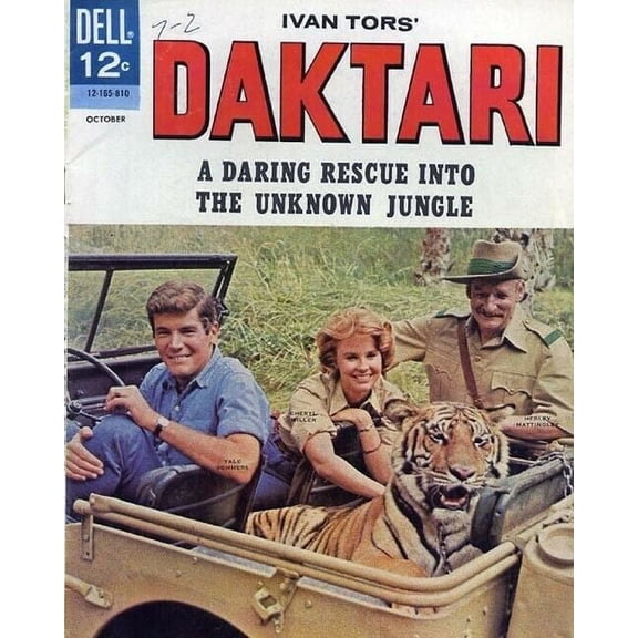 Daktari Yale Summers Cheryl Millder Hedley Mattingly leopard in Land Rover 8x10