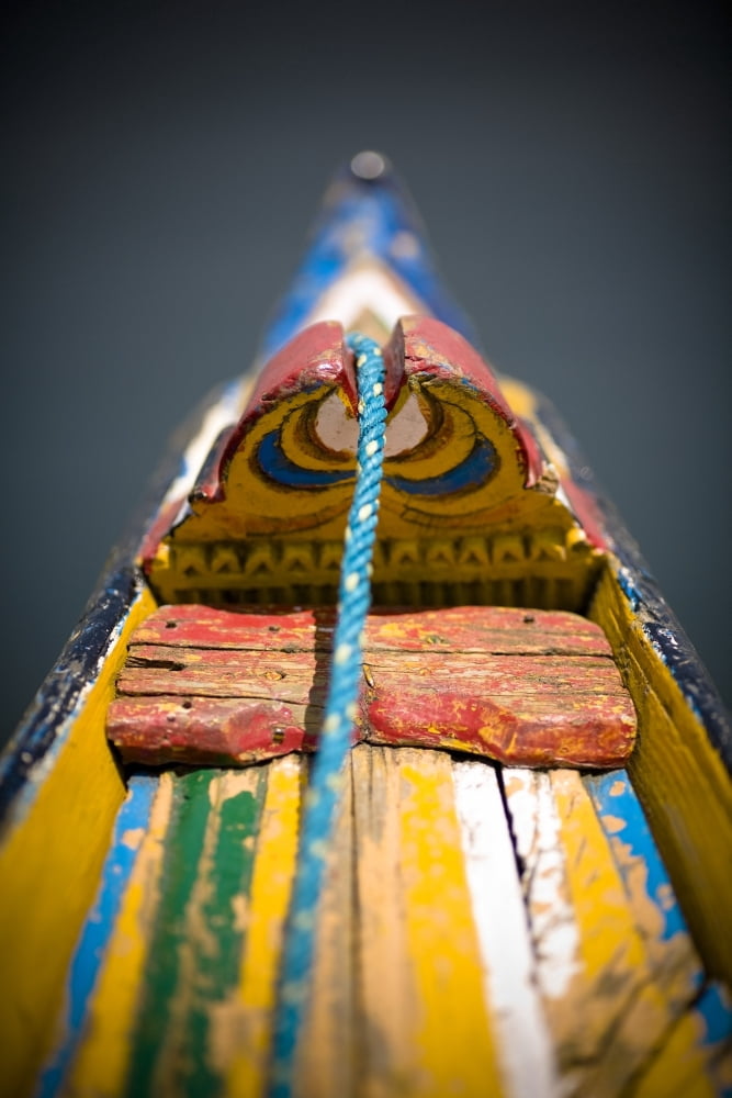 Dal Lake Srinagar Kashmir India Colorful Boat Canvas Art - David DuChemin Design Pics (24 x 38)