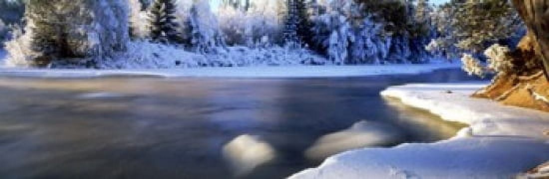 Dal River in winter Dalarna Province Sweden Canvas Art - Panoramic Images (18 x 6)