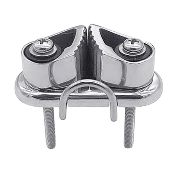 DalVick Stainless Steel Rope Cleat and Fairlead for 3-15 mm Ropes, Marine and Pilates Hardware