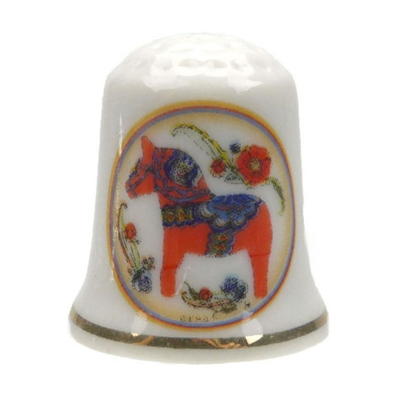 Dala Horse Thimble Red Souvenir