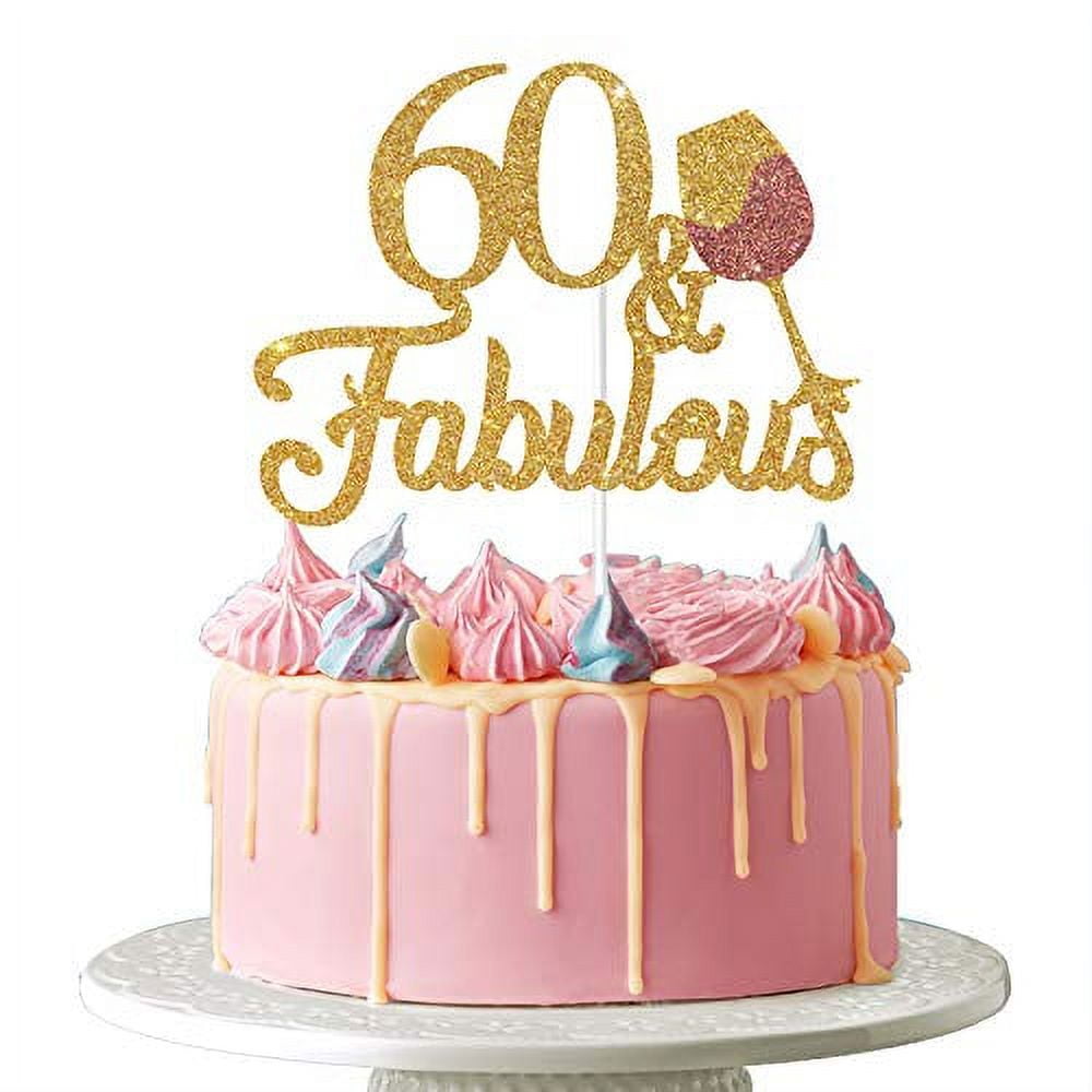 60th Birthday Cake Topper, Custom Birthday Cake Topper, Cheers to 60 y –  The Party Glitter Store