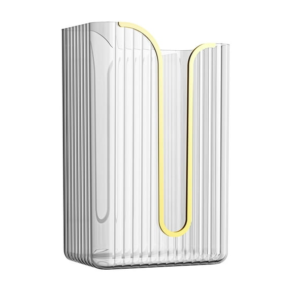 Dalang Acrylic Paper Towel Holder, Wall Mounted Paper Towel Dispenser, Adhesive Tissue Box Guest Napkin Countertop Paper Towel Holder for Bathroom, 1pc