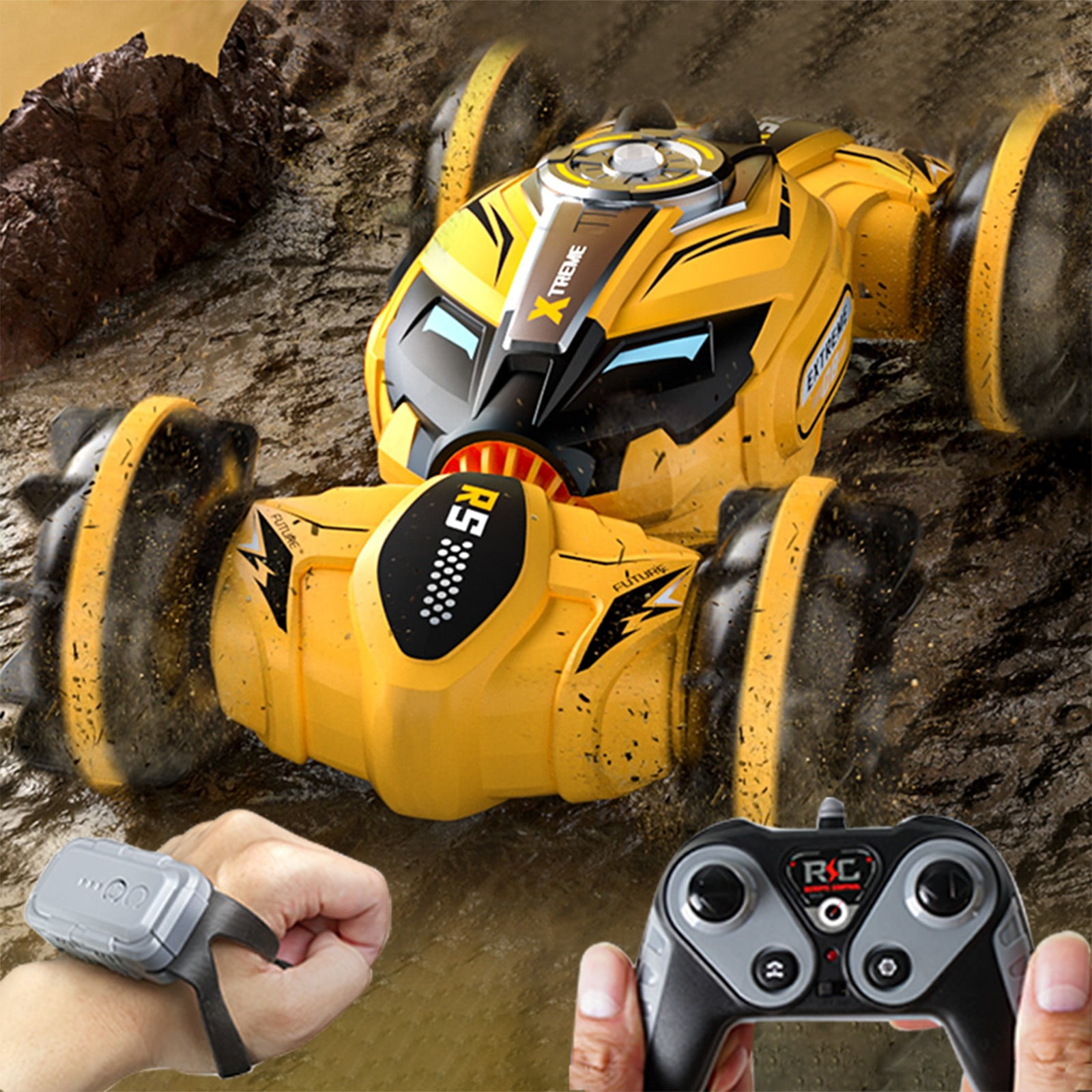 Dalang Amphibious Remote Control Car RC Boat 4WD Gesture RC Stunt Car