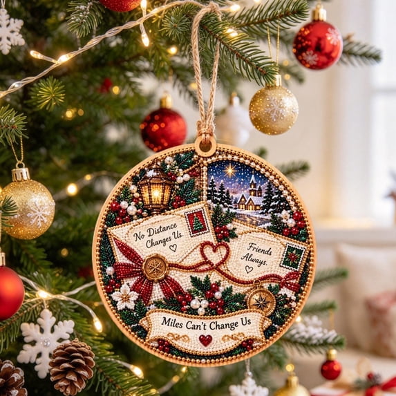 Dalang Christmas Friendship Ornament, Envelope Design Round Acrylic ...