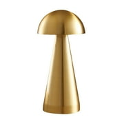 Dalang Cordless Table Lamp Rechargeable, 3 Color Battery Operated LED Desk Lamp, Portable Gold Touch Mushroom lamp for Bedromm,Bar,Office,Reading,Outdoor, 1pc