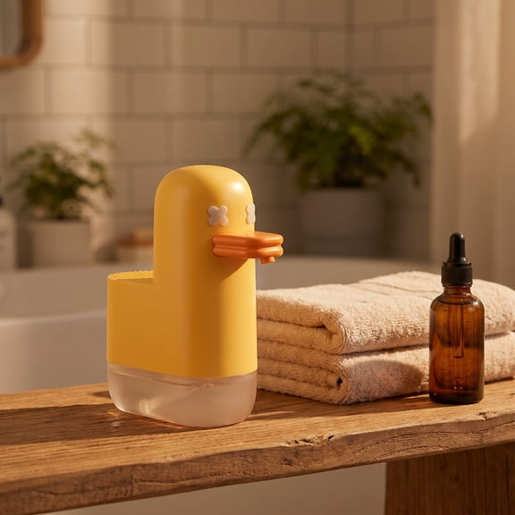 Dalang Cute Duck Automatic Sensor Hand Soap Dispenser USB Rechargeable Touchless Foam Soap Dispenser for Bathroom Kitchen