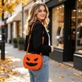 thumbnail image 1 of Dalang Halloween Pumpkin Handbag, Women Shoulder Crossbody Bag Novelty Purse for Spooky Season Party Festival, Orange 1Pc, 1 of 8