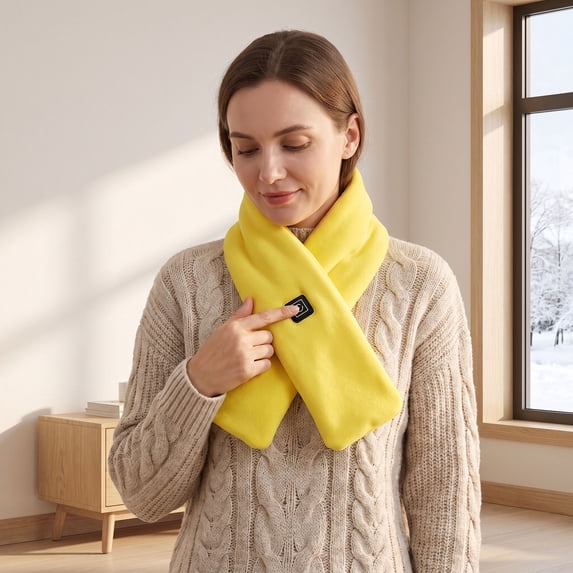 Coldd Pics Dalang Heated Winter Neck Warmer, Rechargeable Electric Scarf with 3 ...