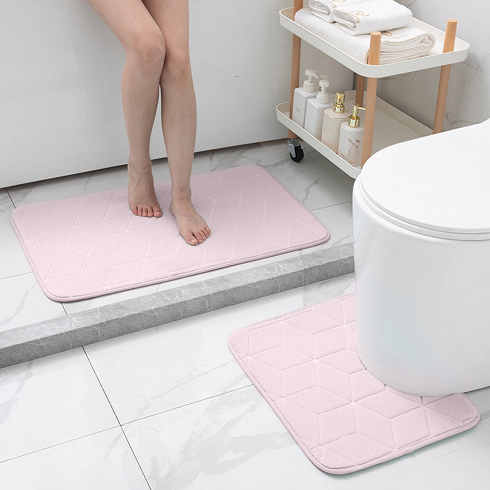 Dalang Memory Foam Bathroom Rug Sets 2 Piece, Ultra Absorbent Bath Mat for Bathroom - Non-Slip ...