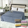 thumbnail image 1 of Dalang Throw Blanket for Couch Sofa 39.4”*59”- Fleece Tufted Fuzzy Soft Cozy Blanket for Bed, Thick Warm Blanket for All Seasons(Coffee), 1 of 9