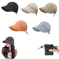 thumbnail image 1 of Dalang UPF 50+ Womens Sun Hat Wide Brim UV Protection Fishing Hiking Hat, Packable Quick Dry Outdoor Sports Cap for Running Golf, Beige, 1 of 5