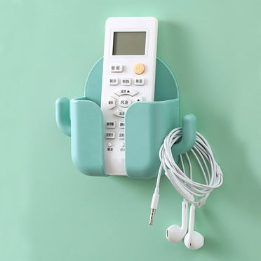 D3 Wall Mount Phone Holder - No Drill, Strong Adhesive, Holds Phone For Charging & Viewing, Includes Storage Box (White)