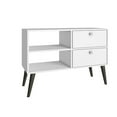 thumbnail image 1 of Dalarna TV Stand with 2 Shelves in White, 1 of 4
