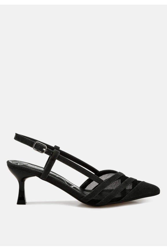 Daldra Kitten Heel Slingback Sandals