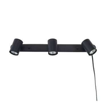 Dale 3-Light Matte Black Plug-In Track Lighting