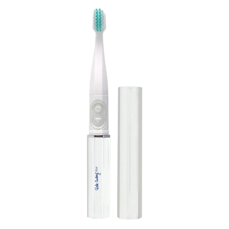 Dale Audrey Quick Sonic Electric Battery Powered Toothbrush, White, All Ages, Travel, Soft Bristle for Deep Cleaning