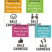 Dale Carnegie Set How to Win Friends and Influence People; How To Stop Worrying And Start Living; How To Enjoy Your Life And Your Job; Quick And Easy Way To Effective Speaking Paperback Set