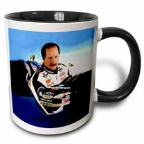 3drose, Dale Earnhart, 15oz Two-tone Black Mug