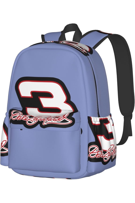 Dale Racer Earnhardt Backpack Casual Backpack Lightweight Travel Laptop Bag Classic Daypack for Men & Women, Black