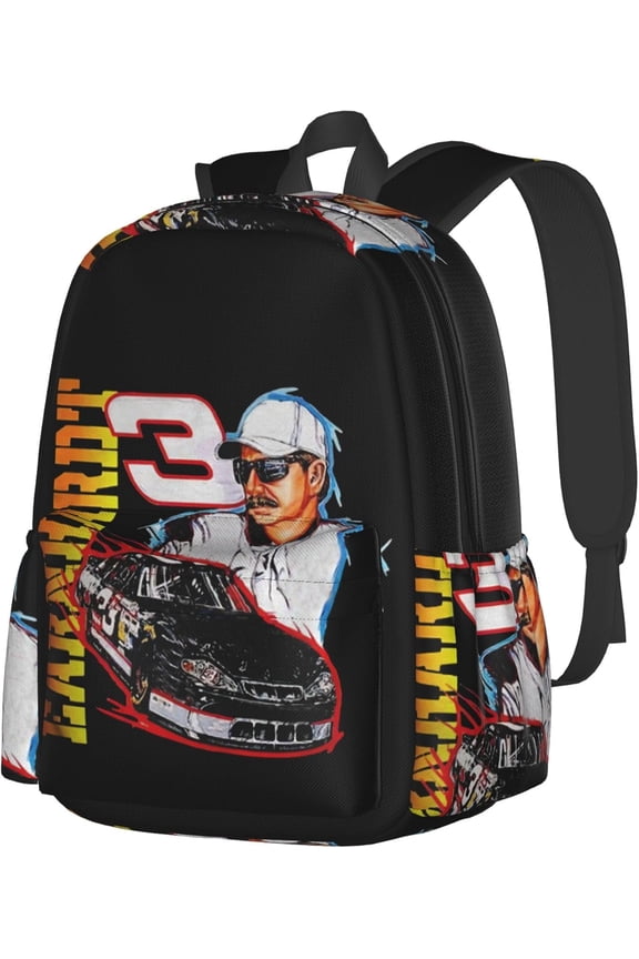 Dale Racer Earnhardt Backpack Casual Backpack Lightweight Travel Laptop Bag Classic Daypack for Men & Women