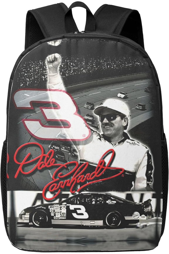 Dale Racer Earnhardt Lightweight Backpack Travel Laptop Bag Casual Backpack Classic Daypack for Men & Women