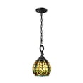 thumbnail image 1 of Dale Tiffany 1 Polished Bowl Pendant Lights withShades Crystal Glass, 1 of 3