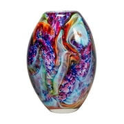Dale Tiffany 13 Tall Villa Cuzzano Handcrafted Murano-Style Art Glass Vase
