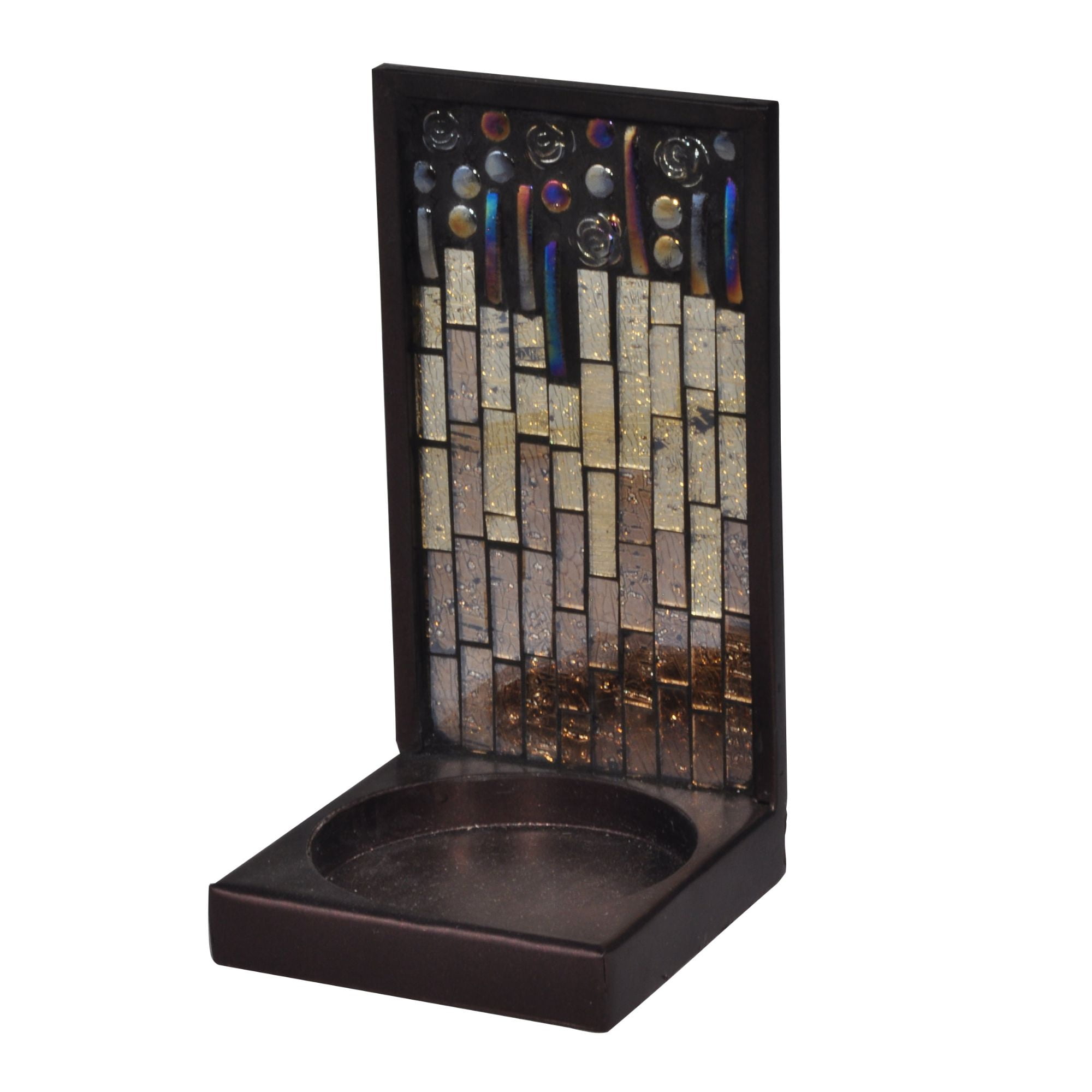 Dale Tiffany 6" x 4" Modern Asymmetrical Glass Votive Candle Holders