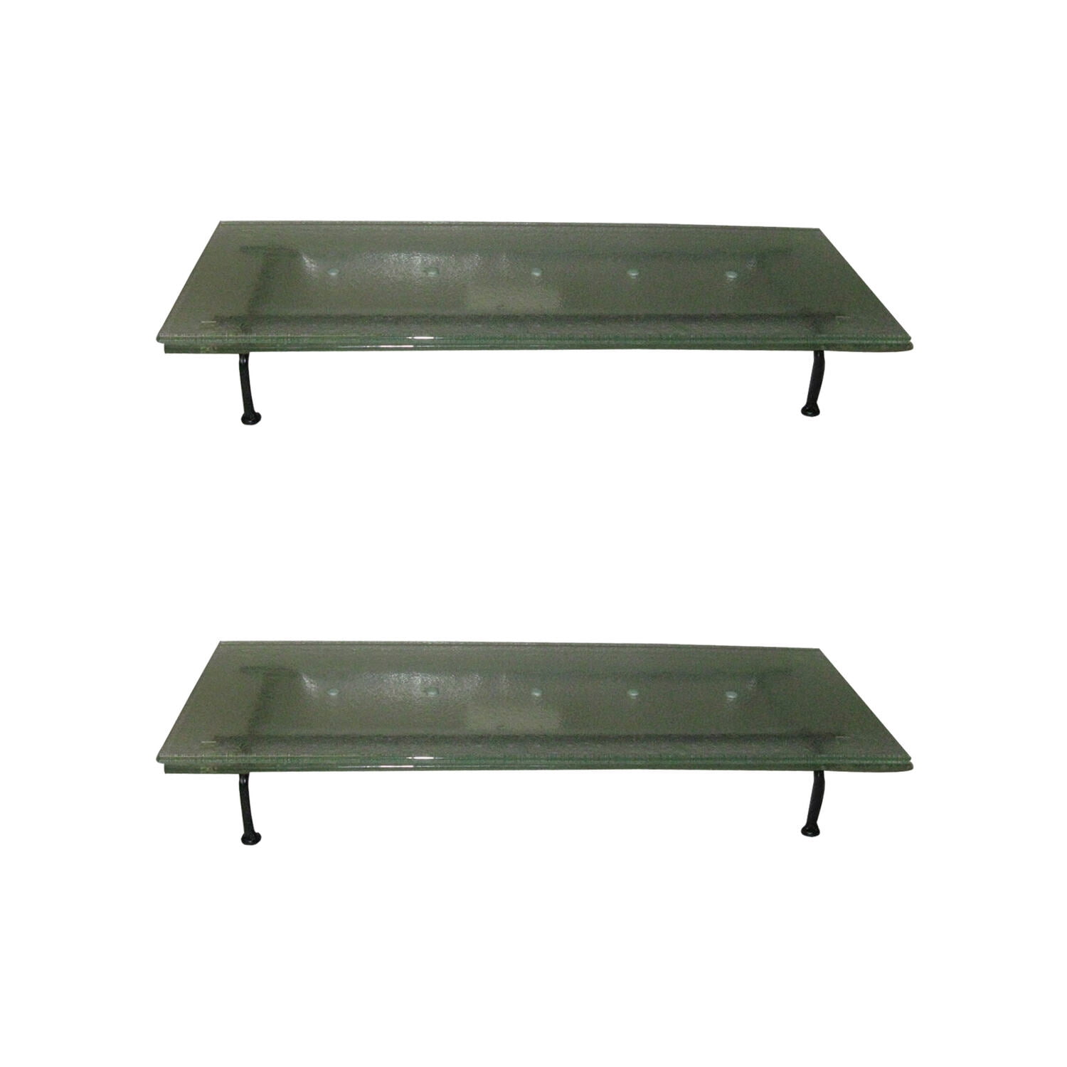 Dale Tiffany 7" x 3" Modern Asymmetrical Glass Votive Candle Holders, 2Pieces