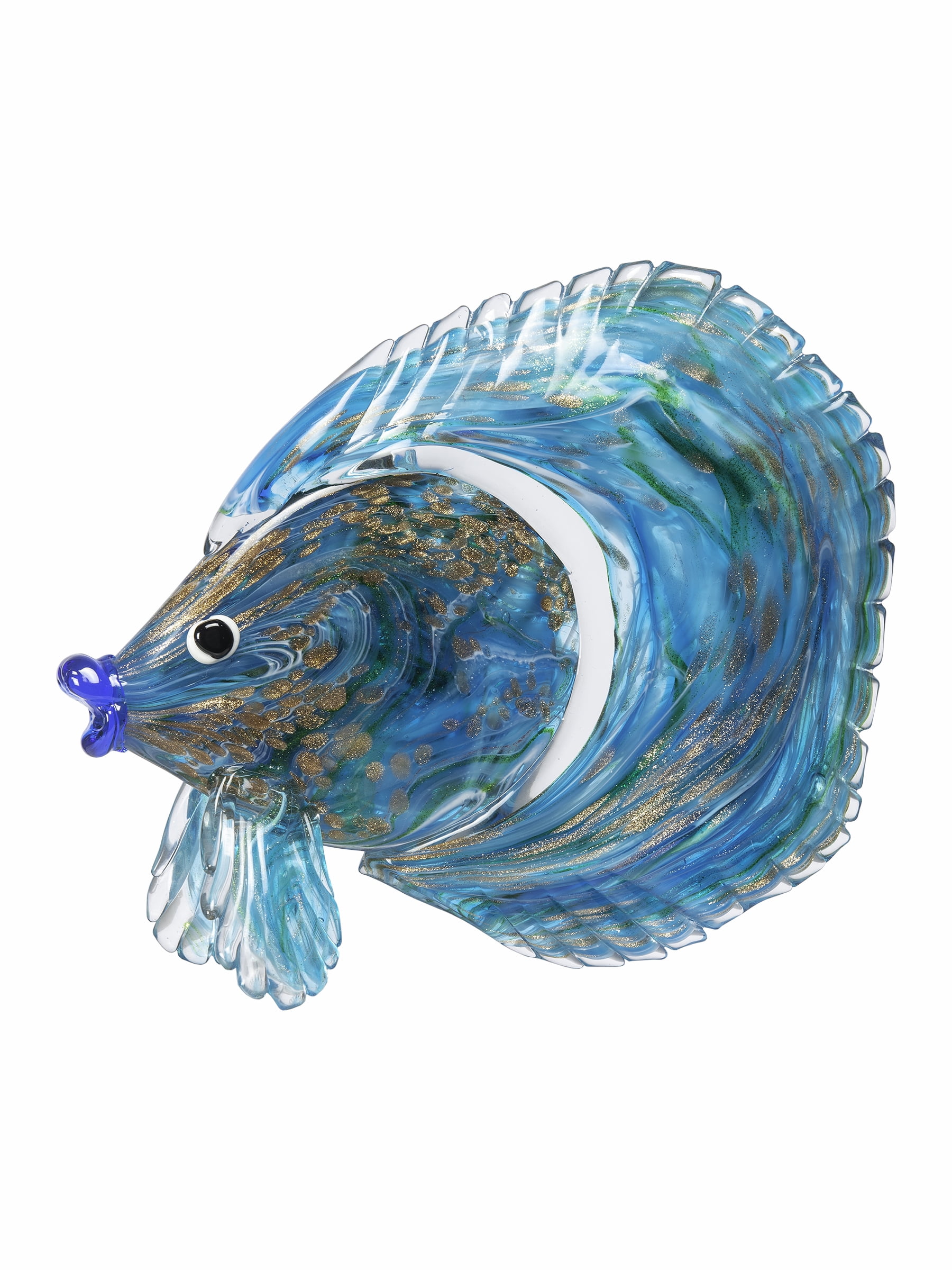 Dale Tiffany 9.5" Tall Railay Fish Art Glass Handcrafted Murano-Style Figurine