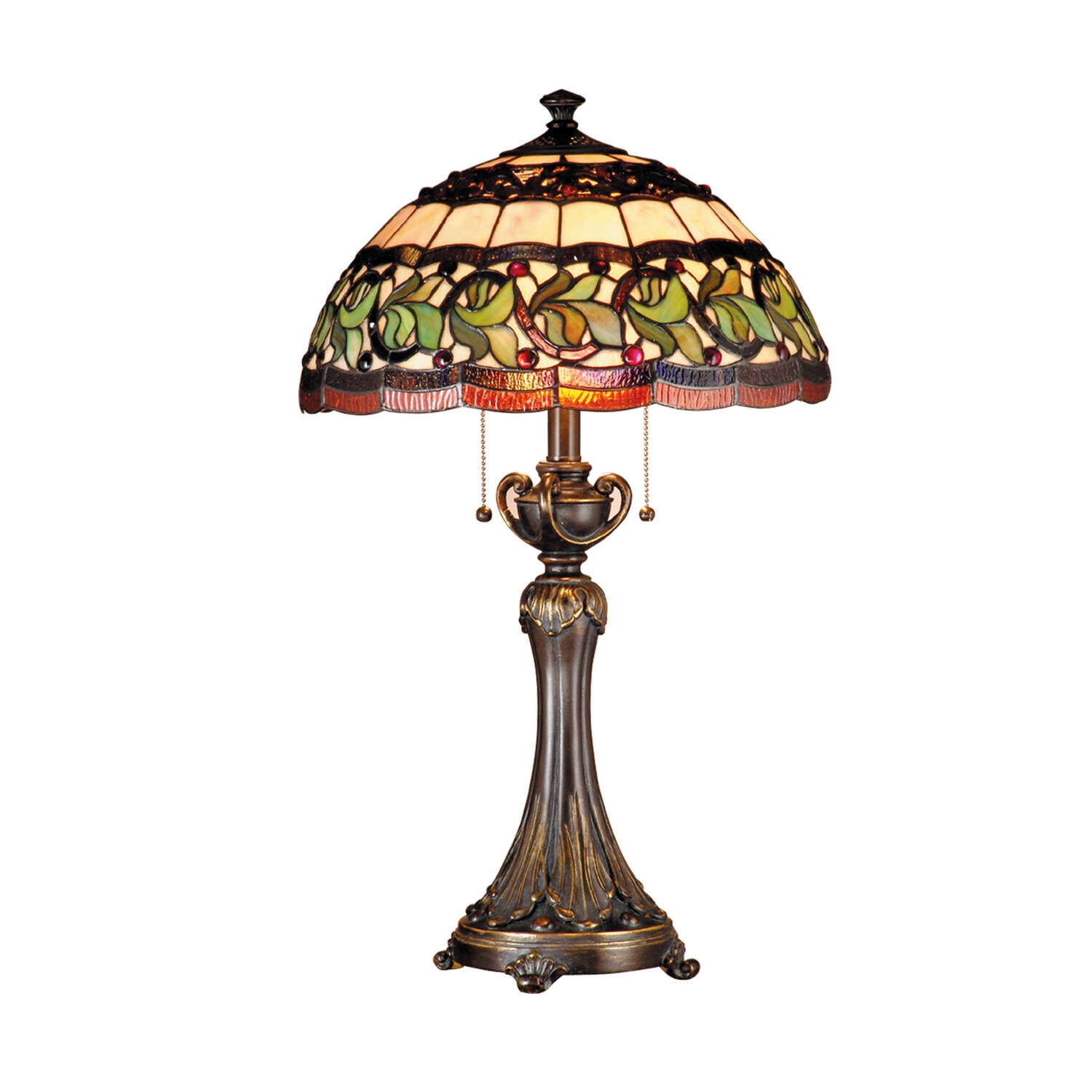 Aldridge 26" Bronze Table Lamp with Stained Glass Shade