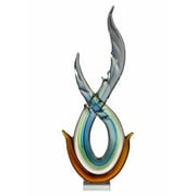 Dale Tiffany As17012 Decorative Aqua Art Glass Sculpture