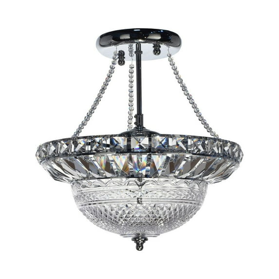 Dale Tiffany Crystal Hills Polished Chrome Inverted Pendant