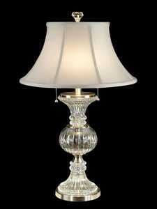 Granada 27" White Fabric Shade Nickel Table Lamp