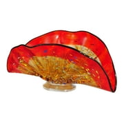 Dale Tiffany Indiana Shell Hand Blown Art Glass Vase