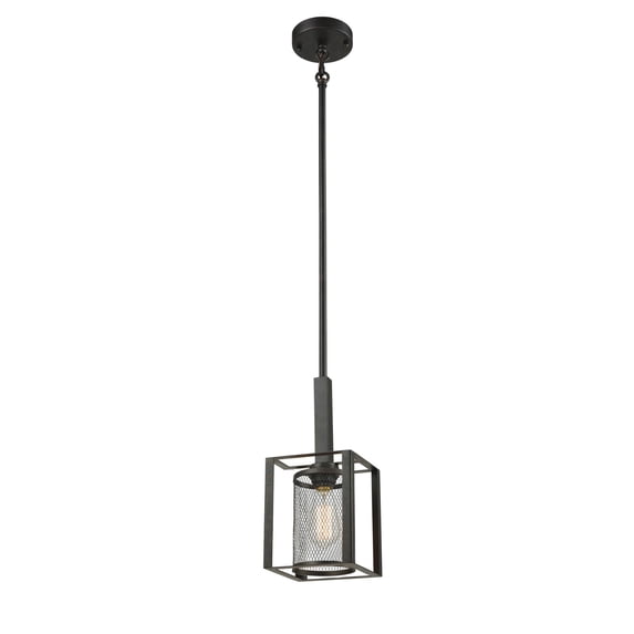 Finn 1 - Light Antique Bronze Dark Brown Metal Pendant Light