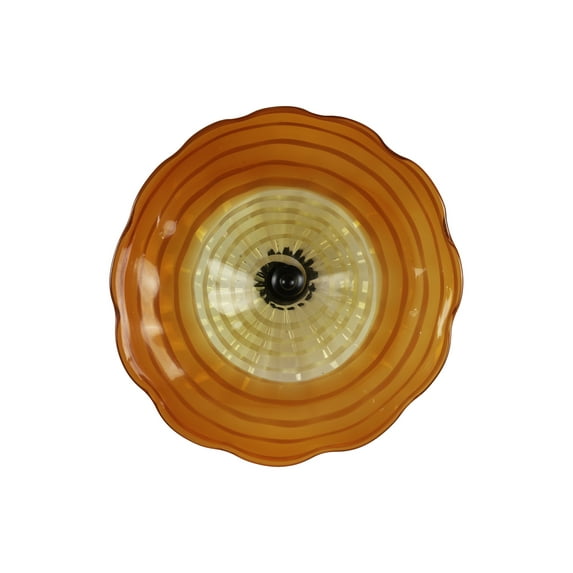 Dale Tiffany Merida Flower Hand Blown Art Glass Wall Décor with Wall Mounting Bracket, 12-Inch Diameter