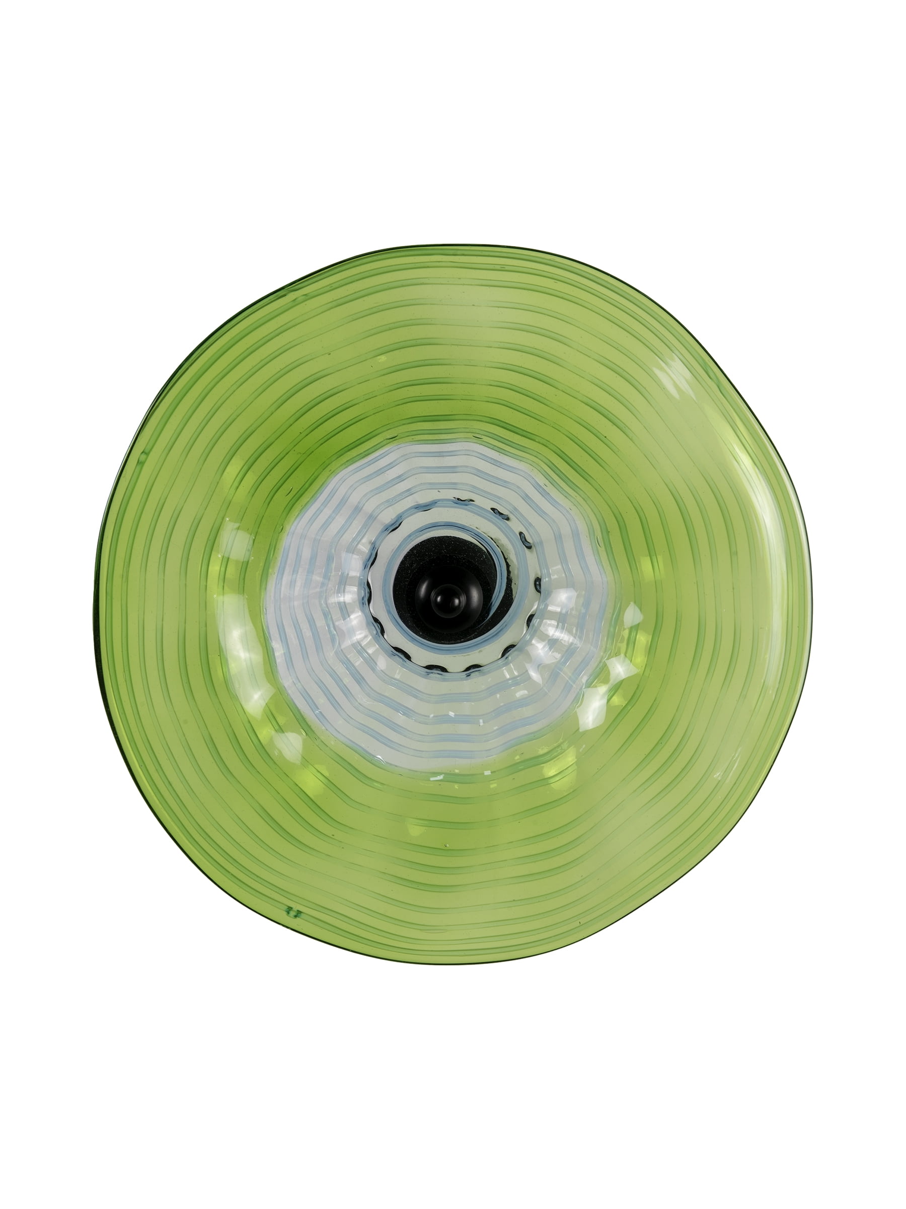 Dale Tiffany Pollena Flower Hand Blown Art Glass Wall Décor with Wall Mounting Bracket, 12-Inch Diameter