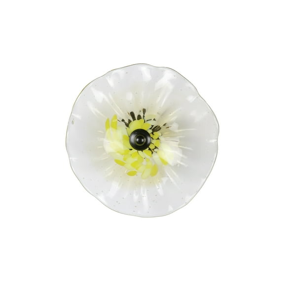 Dale Tiffany Ribera Flower Hand Blown Art Glass Wall Dcor with Wall Mounting Bracket, 8-Inch Diameter