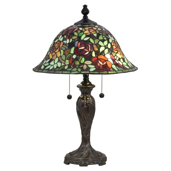 Dale Tiffany Rose Collage Tiffany Table Lamp