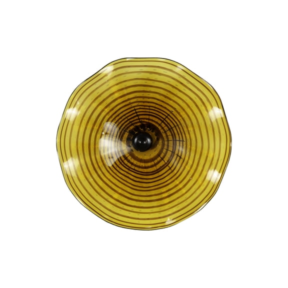 Dale Tiffany Rosslyn Flower Hand Blown Art Glass Wall Dcor with Wall Mounting Bracket, 13-Inch Diameter