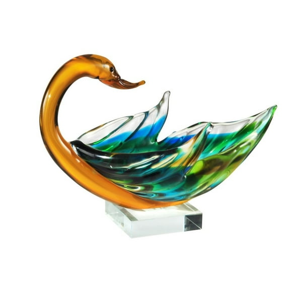 Dale Tiffany Swan Bowl Sculpture