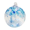 thumbnail image 1 of Art Glass Designs Tree of Life Aqua Hand Blown Art Glass Ornament 4" (101mm), 1 of 3