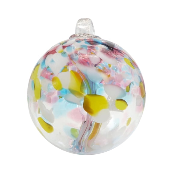Dale Tiffany Tree of Life 6" Spring Hand Blown Art Glass Ornament in Multi-Color