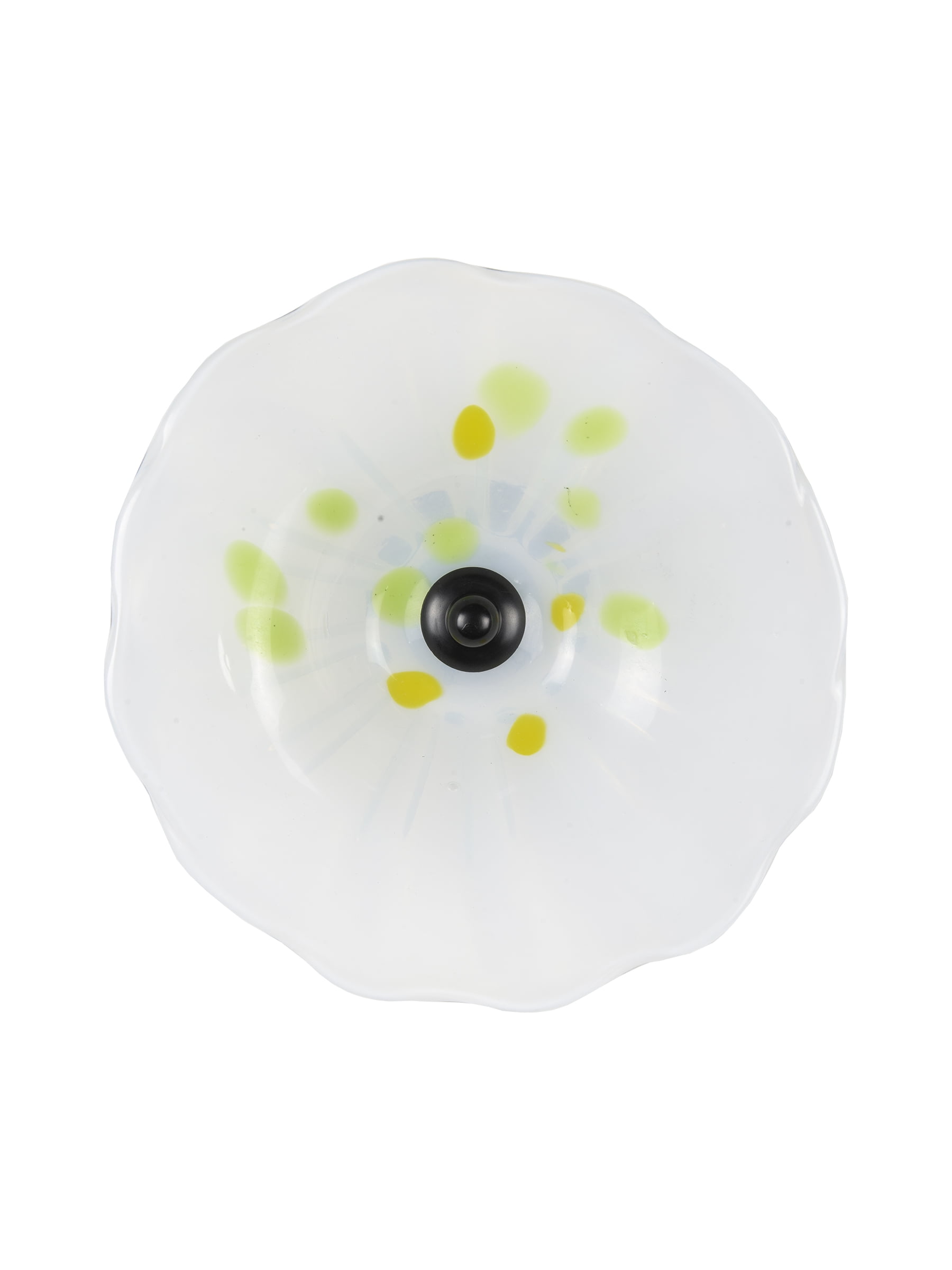 Dale Tiffany Viejo Flower Hand Blown Art Glass Wall Décor with Wall Mounting Bracket, 8-Inch Diameter