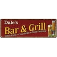 thumbnail image 1 of Dale's Bar and Grill Red Man Cave Decor 8x24 Sign 108240054053, 1 of 1