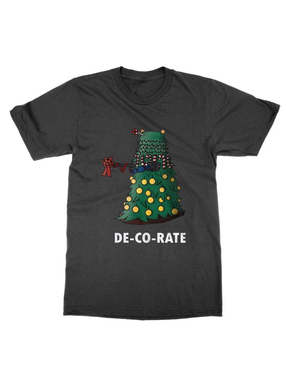 Dalek decorate t-shirt funny Christmas geek nerd xmas top who tee present gift