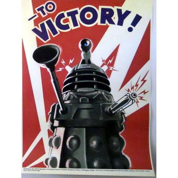 Daleks To Victory 2'X3' Poster Dr. Who Metal Sign 8inx 12in Metal Print 8x12 Square Adults Z Posters
