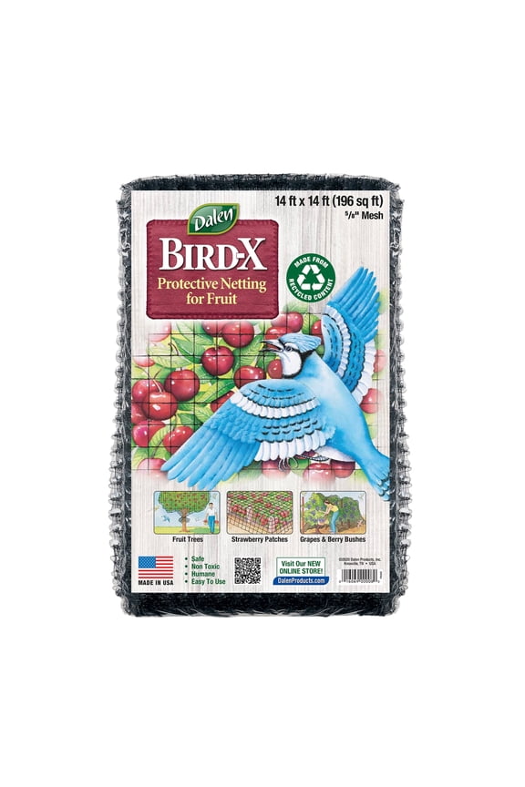Bird X Protective Mesh Netting - Keep Birds and Pests Away from Your Garden – Non Toxic - - 14' x 14'